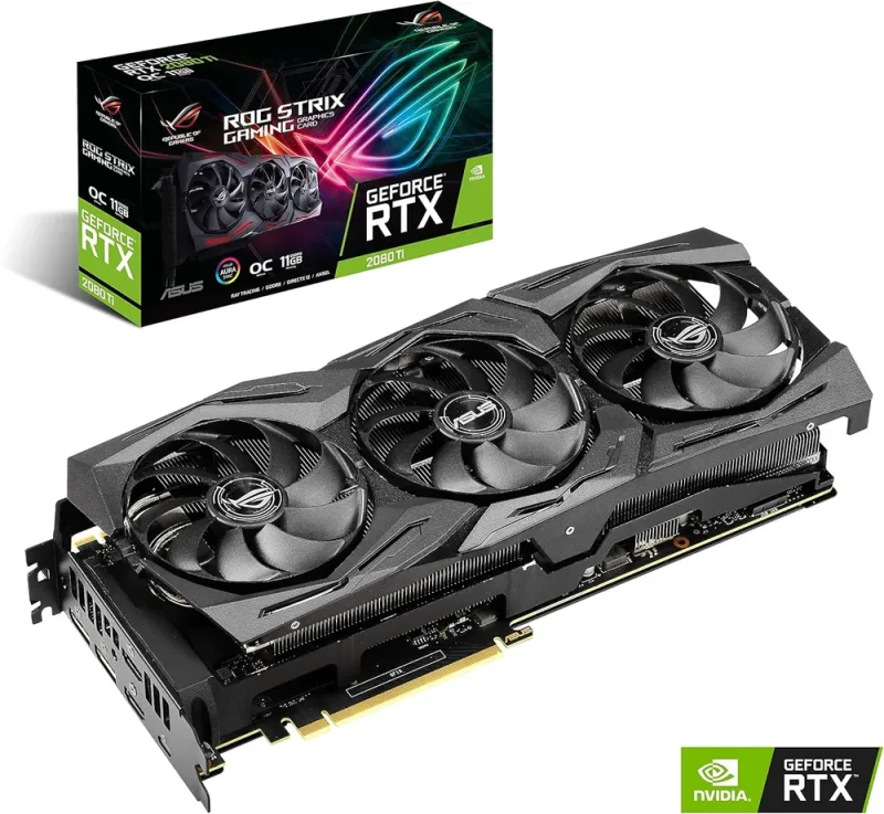 ROG-STRIX-RTX2080TI-O11G-GAMING Asus ROG STRIX NVIDIA GeForce RTX 2080 TI Overclocked 11GB GDDR6 2HDMI/2DisplayPort/ USB Type-C PCI-Express Video Card