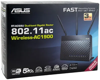 RT-AC68U Asus RT-AC68U Dual-band Wireless-AC1900 Gigabit Router