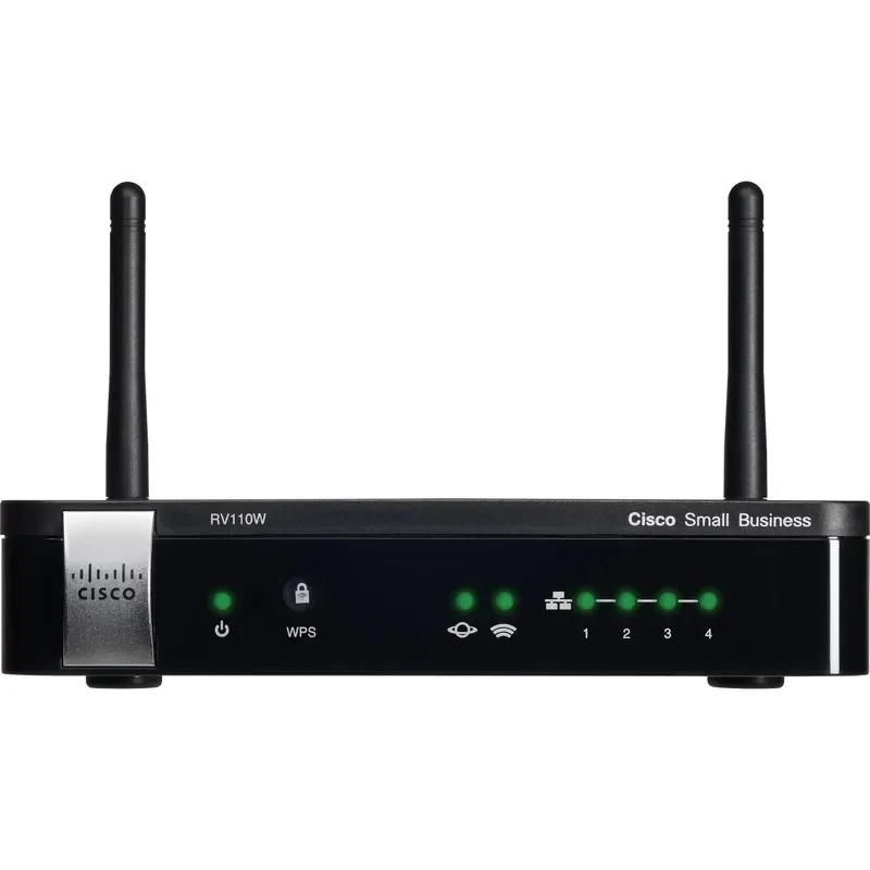 RV110W-A-NA-K9 - Cisco RV110W 100Mbps 5-Ports 10/100 Wireless N Router VPN Network Security/Firewall Appliance