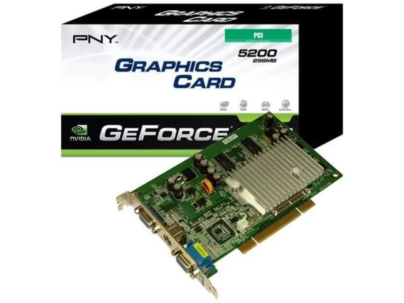 RVCGFX522PXB - PNY GeForce FX 5200 256MB 128-Bit DDR PCI Video Graphics Card