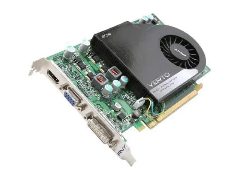 RVCGGT2405G5XXB - PNY GeForce GT 240 512MB 128-Bit GDDR5 PCI Express 2 x16 HDCP Ready Video Graphics Card