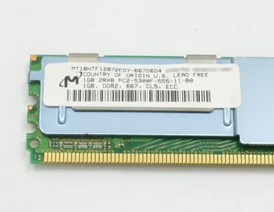 RX001 - Dell 2GB DDR2-667MHz PC2-5300 ECC Registered CL5 240-Pin DIMM 1.8V Dual Rank Memory Module