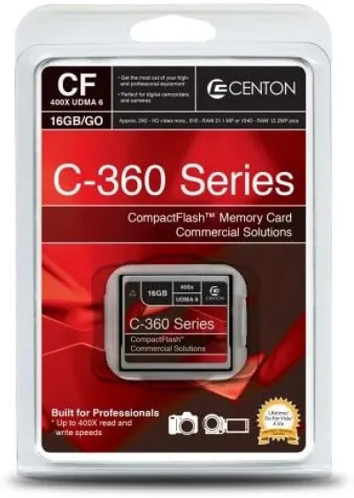 S1-CF400X-16G - Centon 16GB 400x CompactFlash (CF) Memory Card