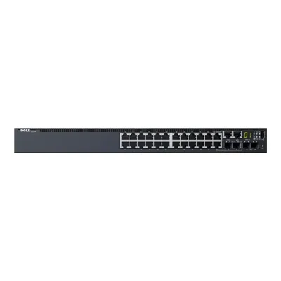 S3124 - Dell Networking S3124 Switch 24 x Ports 10/100/1000 Gigabit + 2 x 10 Gigabit Ethernet Rack-Mountable Managed Network Switch