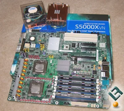 S5000XVN - Intel 2 MULTI Core Dual Socket Xeon Processor FBD/8/32GB PEDESTAL Workstations Motherboard