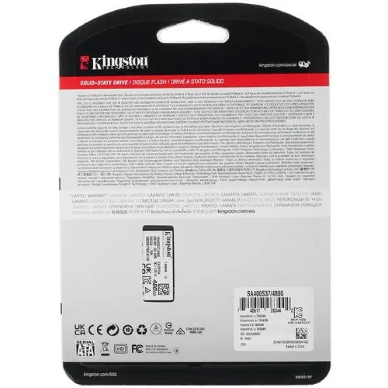 Kingston SA400S37/480G A400 Series 480GB Triple-Level Cell (TLC) SATA 6Gb/s 2.5-inch Solid State Drive