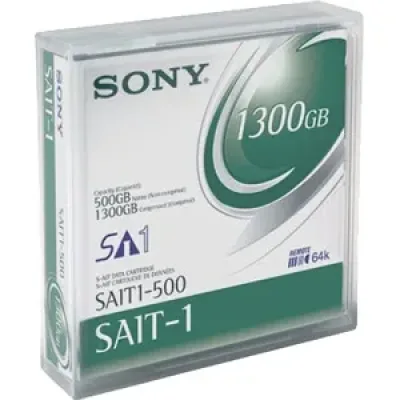SAIT1500B - Sony SAIT-1 Tape Cartridge - SAIT SAIT-1 - 500GB (Native) / 1.3TB (Compressed)