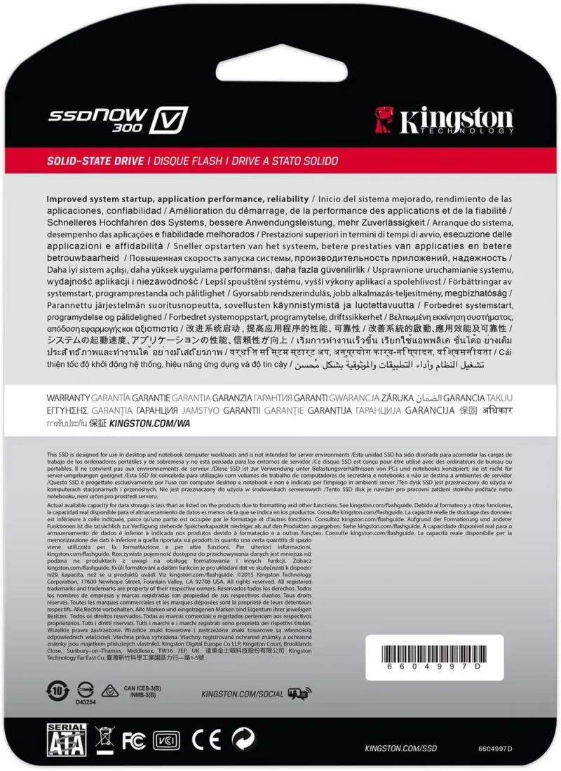 Kingston SC8100S3/256G 256GB SATA 6.0Gb/s 1.8-inch Solid State Drive