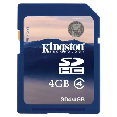 Kingston SD4/8GB-2P 8GB Class 4 SDHC Flash Memory Card (2 Pack)