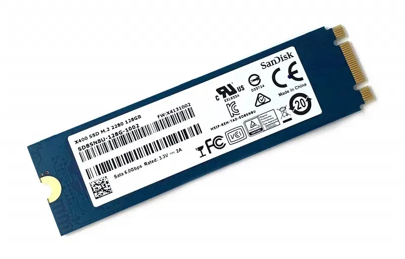 SD8SN8U-128G-2000 - SanDisk X400 Series 128GB SATA 6Gb/s M.2 2280 Solid State Drive