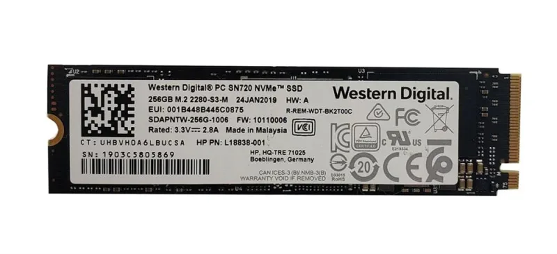 Western SDAPNTW-256G-1006 Western Digital SDAPNTW-256G-1006 PC SN720 Series 256GB Triple-Level Cell PCI Express NVMe 3.0 x4 M.2 2280 Solid State Drive. In Stock