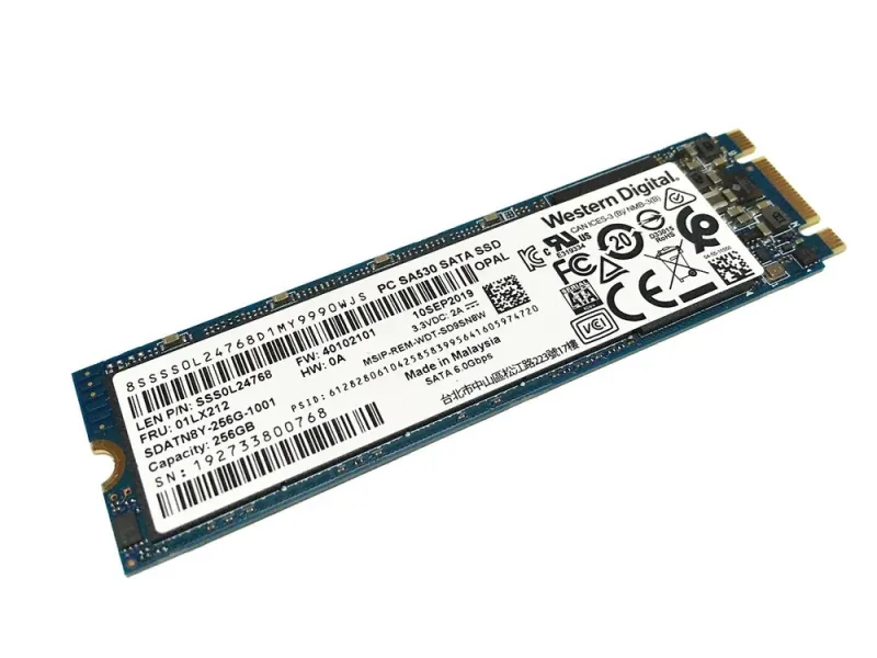 Western SDATN8Y-256G-1006 Western Digital SDATN8Y-256G-1006 PC SA530 256GB Triple-Level Cell SATA 6Gb/s 3D NAND (SED) (TCG Opal 2.01 Encryption) M.2 2280 Solid State Drive. In Stock