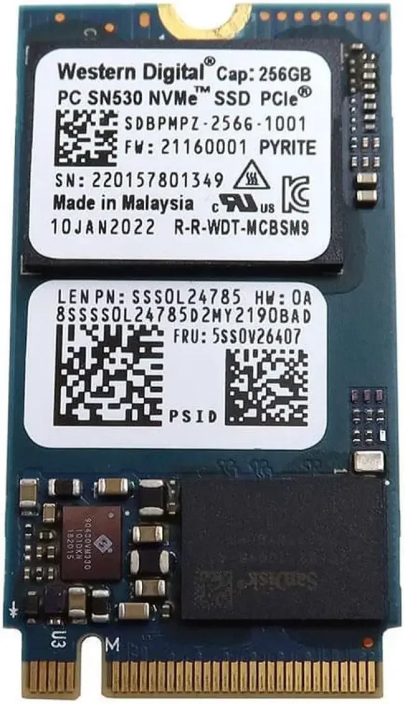 Western SDBPMPZ-256G-1001 Western Digital SDBPMPZ-256G-1001 PC SN530 256GB Triple-Level Cell PCI Express NVMe 3.0 x4 M.2 2242 Solid State Drive. In Stock