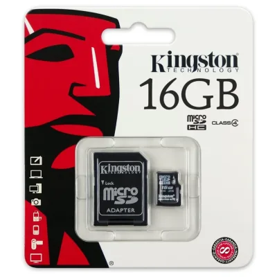 Kingston SDC4/8GBCR 8GB Class 4 microSDHC Flash Memory Card