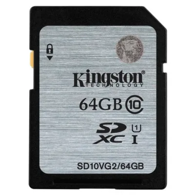 Kingston SDCA10/64GBCR 64GB Class 10 microSDXC UHS-I Flash Memory Card