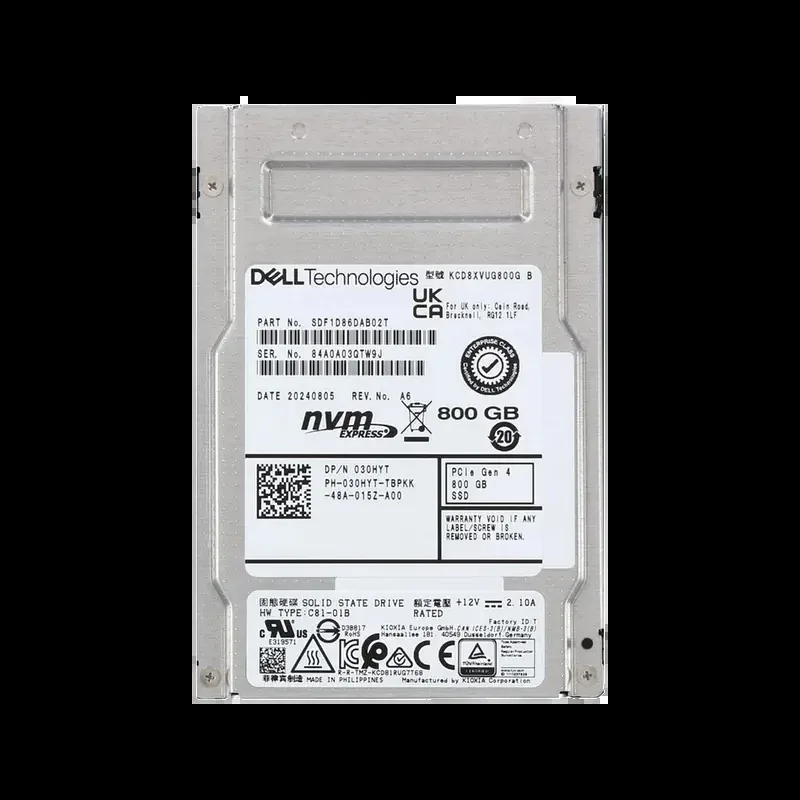 KIOXIA SDF1D86DAB02T CD8-V Series 800GB Triple-Level Cell PCI Express NVMe 4.0 Mixed Use SFF 2.5-Inch Solid State Drive (OEM)
