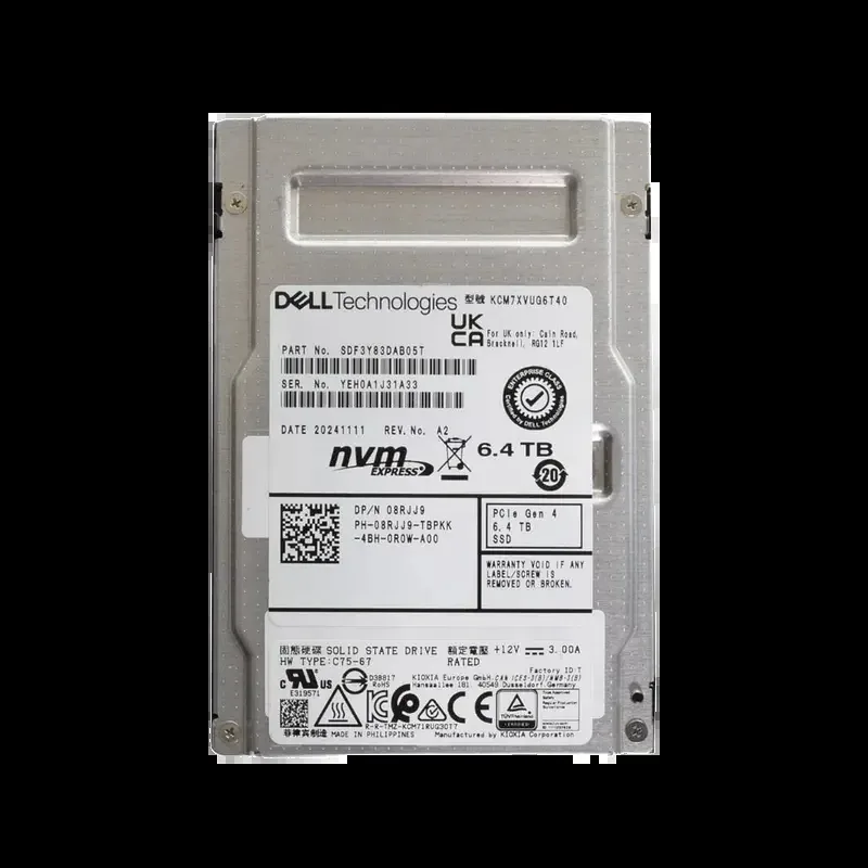 KIOXIA SDF3Y83DAB05T CM7-V Series 6.4TB Triple-Level Cell PCI Express NVMe 5.0 Mixed Use SFF 2.5-Inch Enterprise Solid State Drive (OEM). In Stock
