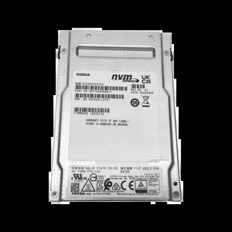 KIOXIA SDF7284GEB91T CD8P-R 3.84TB PCI Express 5.0 x4 NVMe SFF 2.5-Inch Solid State Drive