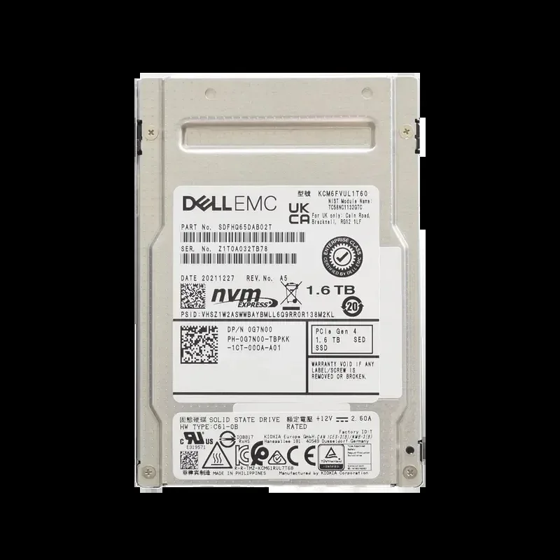KIOXIA SDFHQ65DAB02T CM6 1.6TB Triple-Level Cell PCI Express NVMe 4.0 SFF 2.5-Inch Solid State Drive (OEM)