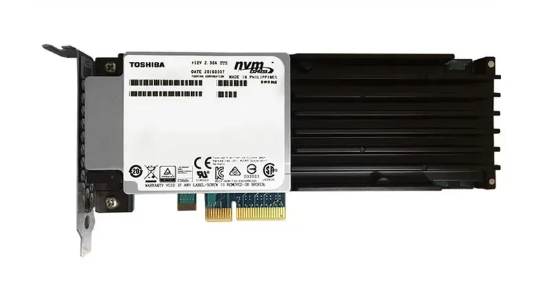 SDFJR21GEA01 - Toshiba Enterprise 1.6TB Multi-Level Cell (MLC) PCI Express 3.0 x4 NVMe Mid Endurance HH-HL Add-in Card Solid State Drive