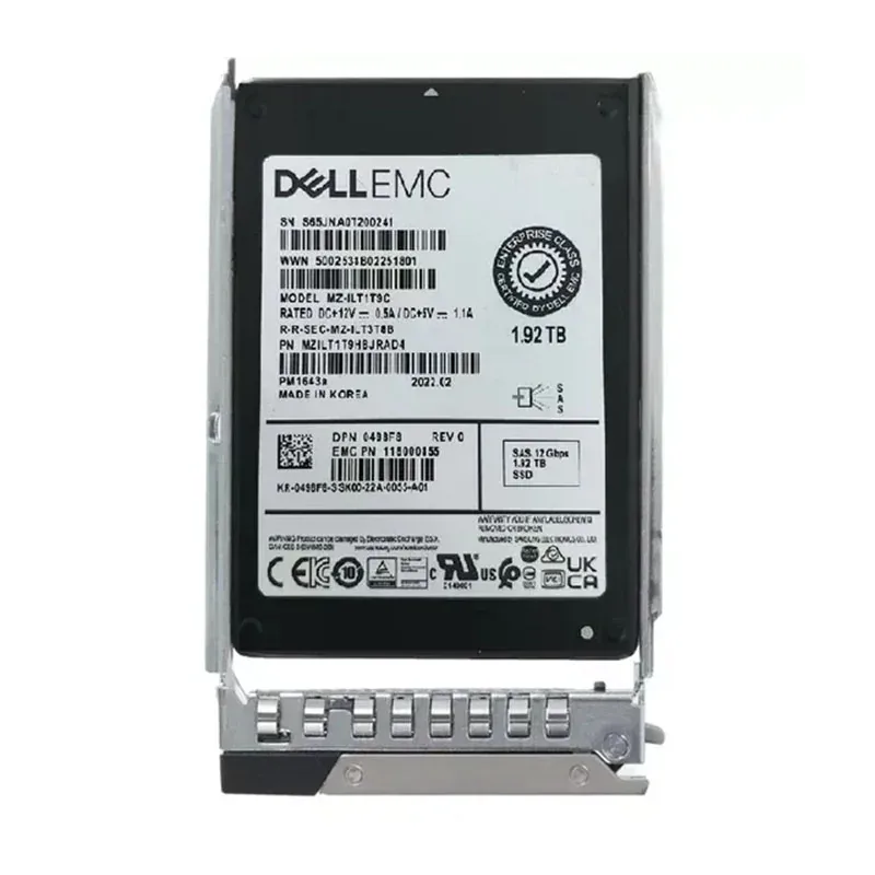 KIOXIA SDFUS85DHB02T 1.92TB SAS 24Gbps RI SSD, 2.5-inch form factor for enterprise servers