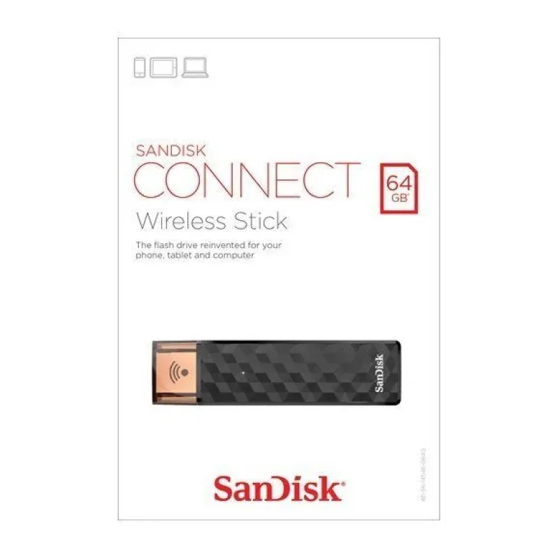 SDWS4-064G-G46 - SanDisk 64GB Connect Wi-Fi + USB 2.0 Wireless Flash Stick