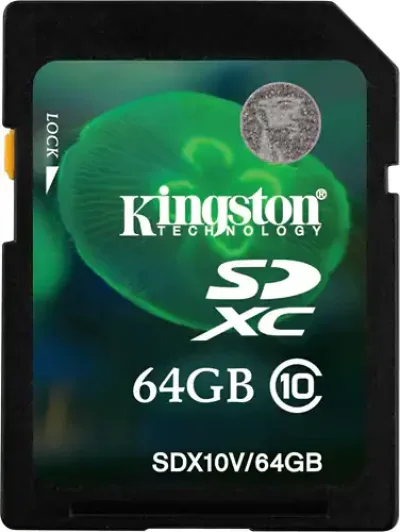 Kingston SDX10V/64GBCR 64GB Class 10 SDXC UHS-I Flash Memory Card
