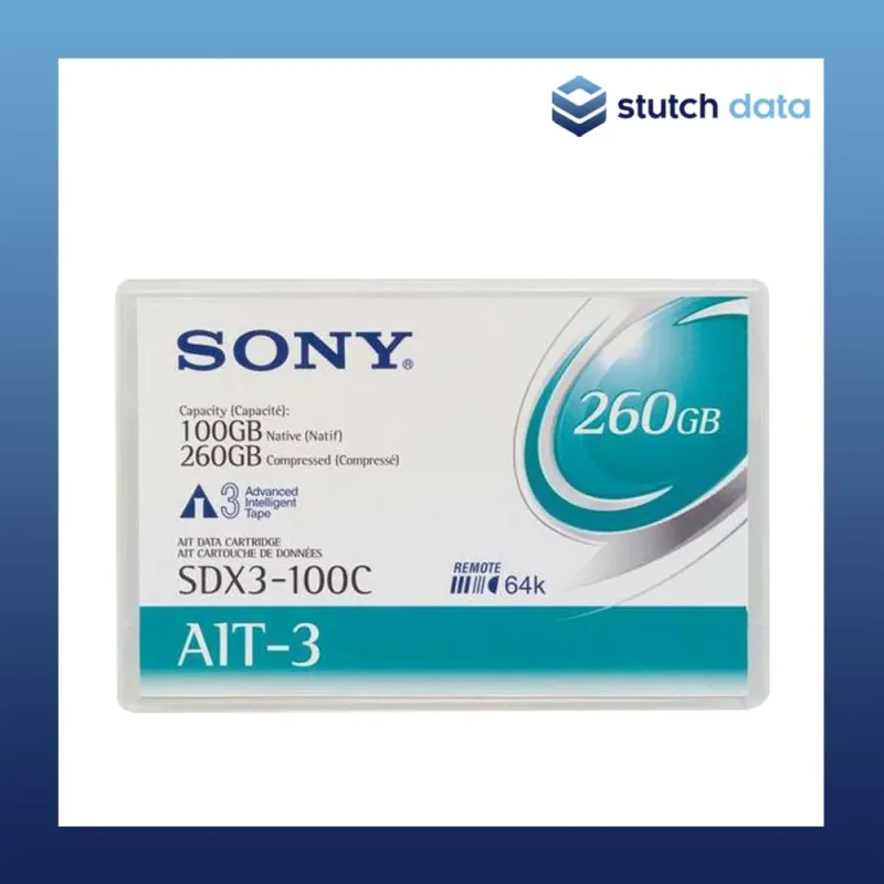 SDX3-100C-BC - Sony SDX3-100C AIT-3 Barcoded Data Cartridge - AIT AIT-3 - 100GB (Native) / 260GB (Compressed)