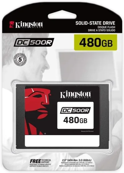 SEDC500R/480G Kingston Enterprise DC500R 480G 2.5 inch SATA3 Solid State Drive (TLC)