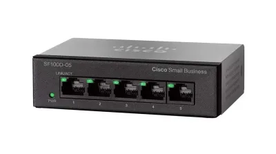 SF100D-05 - Cisco Small Business 100 Series 5 x Ports 10/100Base-TX Layer 2 Unmanaged Fast Ethernet Network Switch