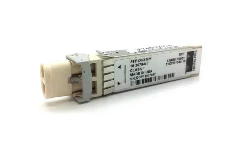 SFP-OC3-MM - Cisco 155Mb/s OC-3/STM-1 Multi-Mode Fiber 2km 1310nm Duplex LC Connector SFP Transceiver Module