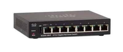 SG250-08HP-K9-NA - Cisco Small Business SG250-08HP POE 8 x Ports 10/100/1000Base-T Layer 2 Managed Gigabit Ethernet Switch