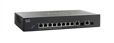 SG300-10PP-K9-NA - Cisco Small Business SG300 PoE+ 8 x Ports 10/100/1000Base-T + 2 x Combo Gigabit SFP Layer 3 Managed 1U Rack-Mountbale Gigabit Thernet Network Switch