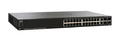 SG350-28-K9-NA - Cisco Small Business SG350-28 24 x Ports 10/100/1000Base-TX + 4 x Ports SFP Layer 3 Managed Gigabit Ethernet Switch
