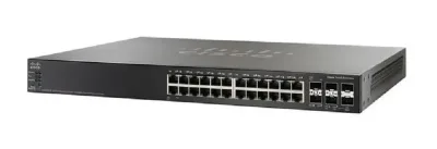 SG500X-24P - Cisco SG500X PoE 24-Port 24 x 10/100/1000Base-TX + 4 x 10 Gigabit SFP+ Layer 3 Managed Stackable Rack-mountable Gigabit Ethernet Network Switch