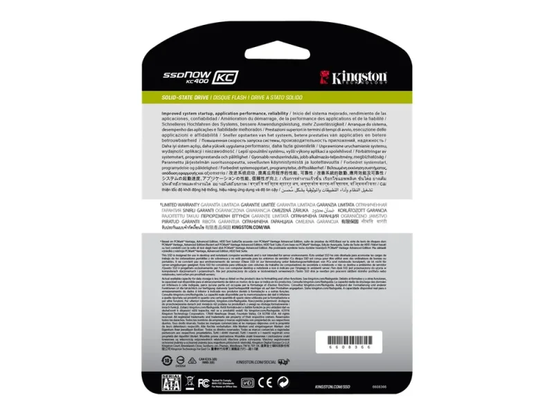 Kingston SKC400S3B7A/256G SSDNow KC400 256GB SATA 6GB/s MLC 2.5-inch Solid State Drive