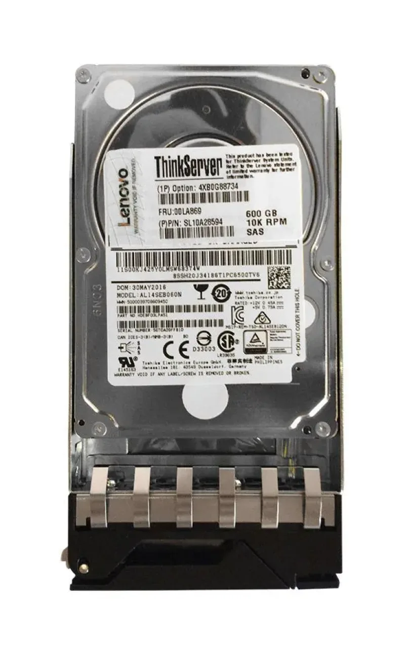 SL10A28594 - Lenovo 600GB SAS 12Gb/s 10000RPM 2.5-inch Hard Drive
