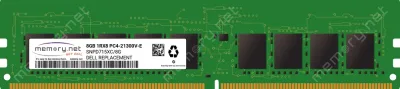 Dell SNPD715XC/8G 8GB PC4-21300 DDR4-2666MHz ECC Unbuffered CL19 UDIMM 1.2V Single-Rank Memory Module