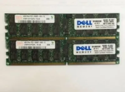 Dell SNPJK002CK2/8G 8GB Kit (2 X 4GB) DDR2-667MHz PC2-5300 ECC Registered CL5 240-Pin DIMM 1.8V Dual Rank Memory
