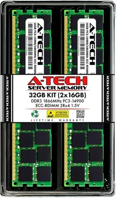 Dell SNPT0F69C/8G 8GB DDR3-1866MHz PC3-14900 ECC Registered CL13 240-Pin DIMM 1.35V Low Voltage Single Rank Memory Module