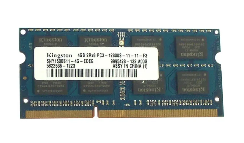 SNY1600S11-4G-EDEG - Kingston Technology 4GB DDR3-1600MHz PC3-12800 non-ECC Unbuffered CL11 204-Pin SoDimm 1.5V Dual Rank Memory Module