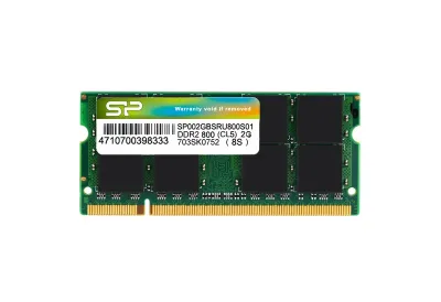 SP002GBSRU800S01 - Silicon Power 2GB DDR2-800MHz PC2-6400 Non-ECC Unbuffered CL6 200-Pin SODIMM 1.8V Dual Rank Memory Module