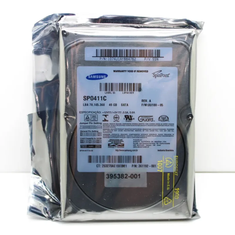 Samsung SP0411C/R SpinPoint PL40 40GB 7200RPM SATA 1.5Gb/s 2MB Cache 3.5-inch Hard Drive
