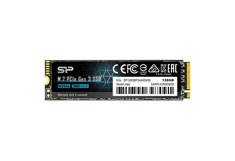 SP128GBP34A60M28 - Silicon Power P34A60 128GB PCI Express 3.0 NvMe x4 M.2 2280 Solid State Drive