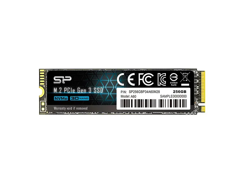 SP256GBP34A60M28 - Silicon Power P34A60 256GB PCI Express 3.0 NvMe x4 M.2 2280 Solid State Drive