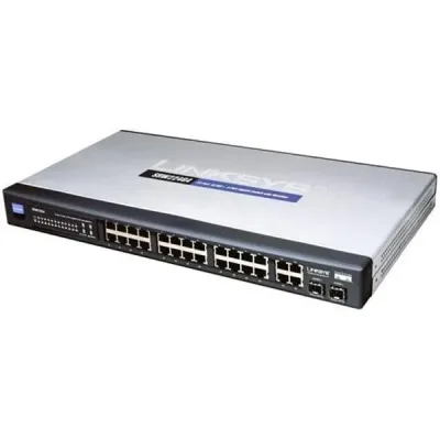 SRW224G4 - Cisco PoE 24-Port x 10/100Base-T + 4 x Gigabit Ports Layer 3 Managed Fast Etherner Network Switch