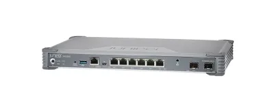 SRX300-SYS-JE - Juniper Networks SRX300 Services Gateway includes hardware (8GE, 4G RAM, 8G Flash, power adapter and cable) and Junos Software Enhanced (Firewall, NAT, IPSec, Routing, MPLS, Switching and Application Security). RMK not included
