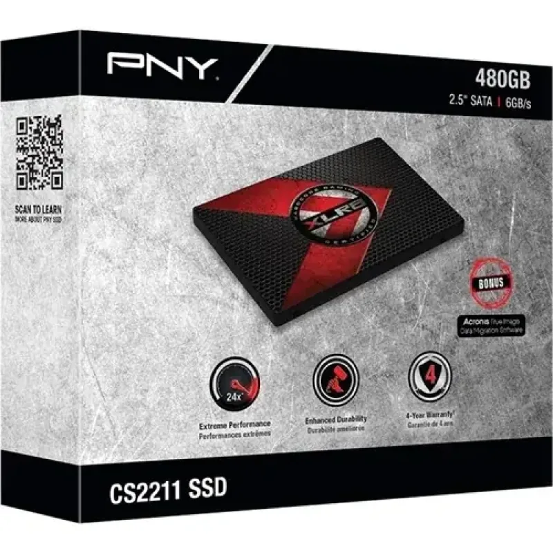 SSD7CL4111-480-RB - PNY CL4111 480GB SATA 6Gb/s 2.5-inch Solid State Drive
