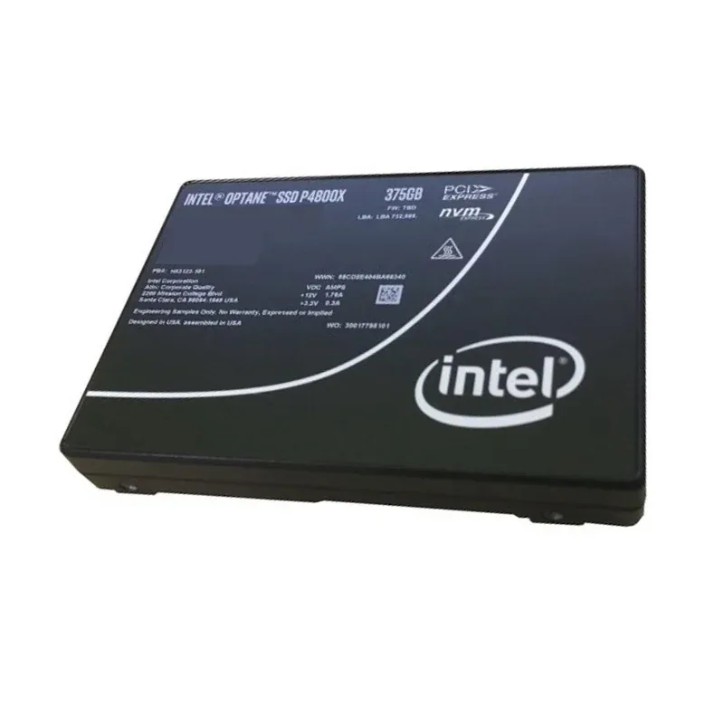 Intel SSDPE21K375GAP Optane DC P4800X 375GB PCI Express NVMe 3.0 Write Intensive U.2 2.5-Inch Solid State Drive (OEM)