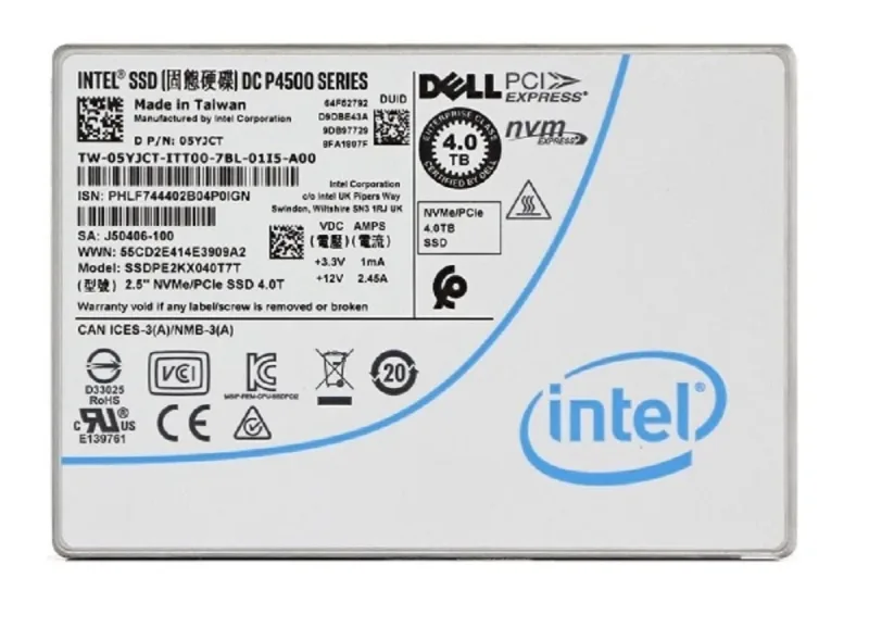 Intel SSDPE2KX040T7T P4500 4TB SFF 2.5-Inch Solid State Drive. In Stock